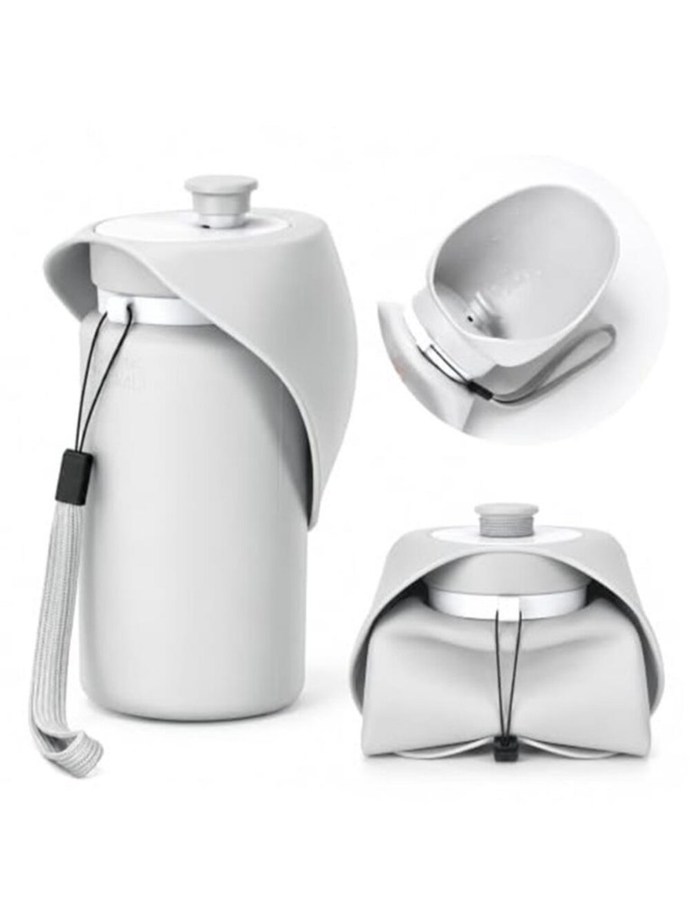 Portable Dog Water Bottle Collapsible for Walks and Hiking 550ml